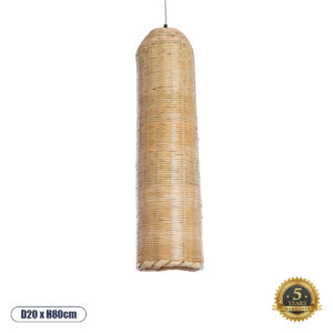 WAIKIKI 02349 Boho Κρεμαστό Φωτιστικό Οροφής με Ντουί 1 x E27 AC 220-240V IP20 - Μπεζ - Μ20 x Π20 x Υ80cm