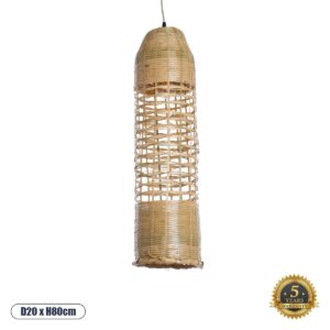 WAIKIKI 02350 Boho Κρεμαστό Φωτιστικό Οροφής με Ντουί 1 x E27 AC 220-240V IP20 - Μπεζ - Μ20 x Π20 x Υ80cm
