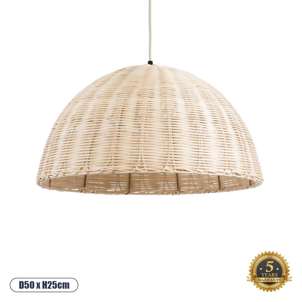 MONTANA 02378 Boho Κρεμαστό Φωτιστικό Οροφής με Ντουί 1 x E27 AC 220-240V IP20 - Μπεζ - Μ50 x Π50 x Υ25cm