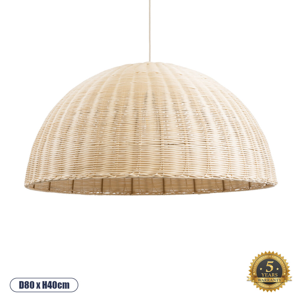 MONTANA 02379 Boho Κρεμαστό Φωτιστικό Οροφής με Ντουί 1 x E27 AC 220-240V IP20 - Μπεζ - Μ80 x Π80 x Υ40cm
