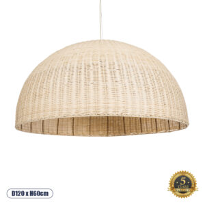 MONTANA 02380 Boho Κρεμαστό Φωτιστικό Οροφής με Ντουί 1 x E27 AC 220-240V IP20 - Μπεζ - Μ120 x Π120 x Υ60cm