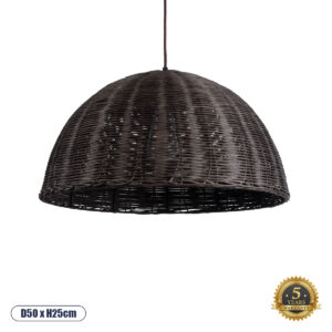 MONTANA 02381 Boho Κρεμαστό Φωτιστικό Οροφής με Ντουί 1 x E27 AC 220-240V IP20 - Καφέ - Μ50 x Π50 x Υ25cm