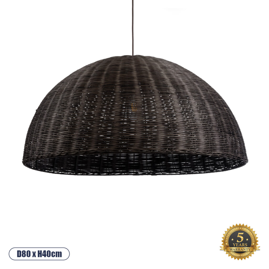 MONTANA 02382 Boho Κρεμαστό Φωτιστικό Οροφής με Ντουί 1 x E27 AC 220-240V IP20 - Καφέ - Μ80 x Π80 x Υ40cm