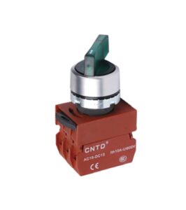 Επιλογικός διακόπτης CNTD C2SIL-G Φ22 0-1 1NO πράσινος με λυχνία 24VAC/DC