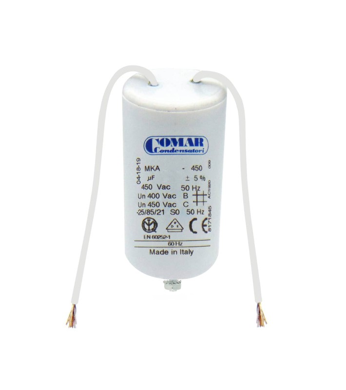 Πυκνωτής COMAR 1.25μF 450VAC με καλώδιο