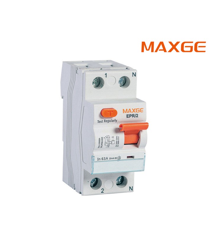 Ρελέ διαρροής MAXGE EPR-2 2P 63A 30mA τύπου AC