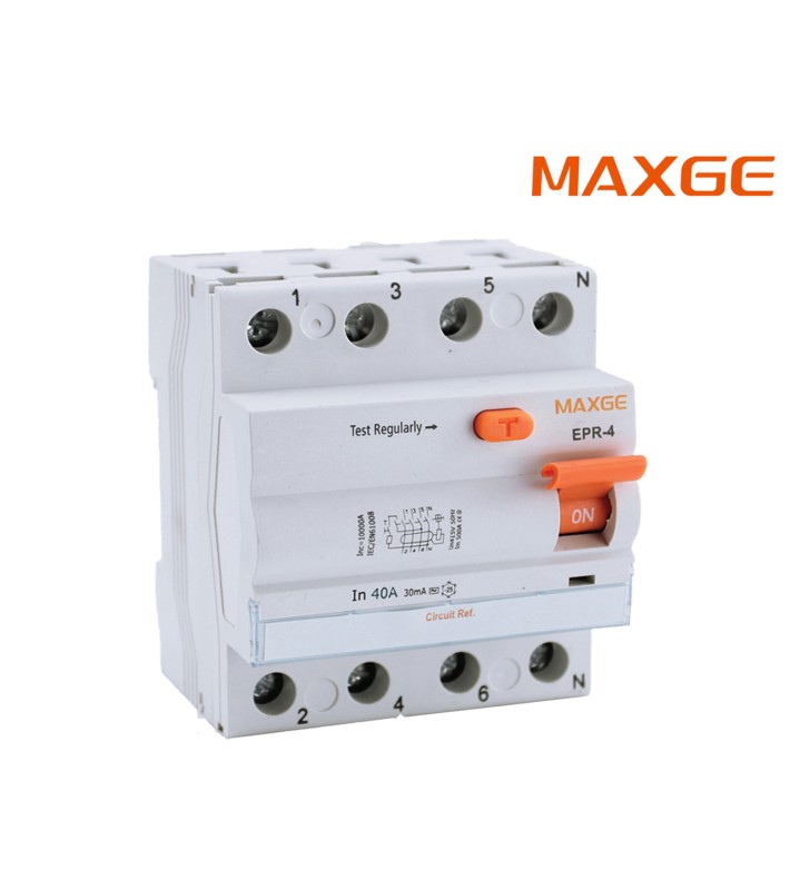 Ρελέ διαρροής MAXGE EPR-4 4P 40A 30mA τύπου AC