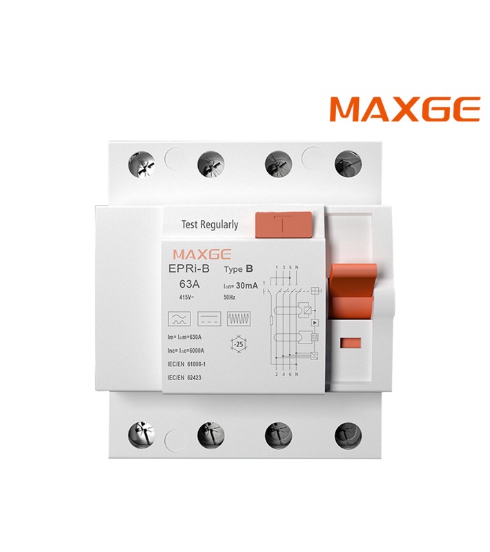 Ρελέ διαρροής MAXGE EPRi-B 4P 63A 30mA τύπου B
