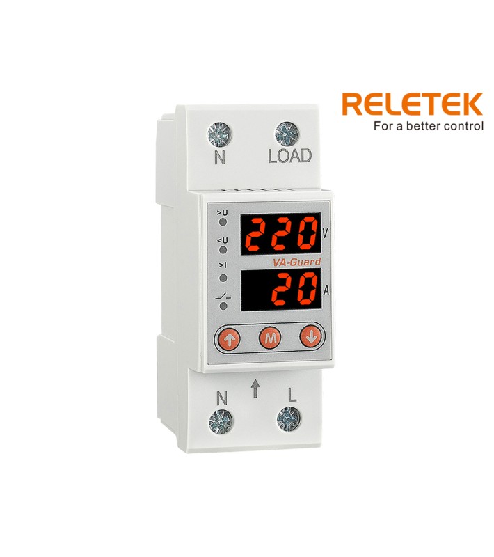 RELETEK RD-MVA 1Φ 63A - Επιτηρητής τάσης/έντασης