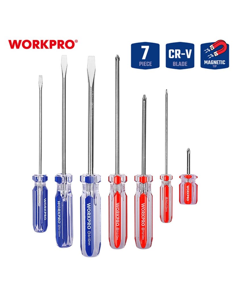 ΚΑΤΣΑΒΙΔΙΑ ΔΙΑΦΑΝΗ ΛΑΒΗ ΣΕΤ 7τμχ WP200533 WORKPRO (ΚΑΡΤΕΛΑ)