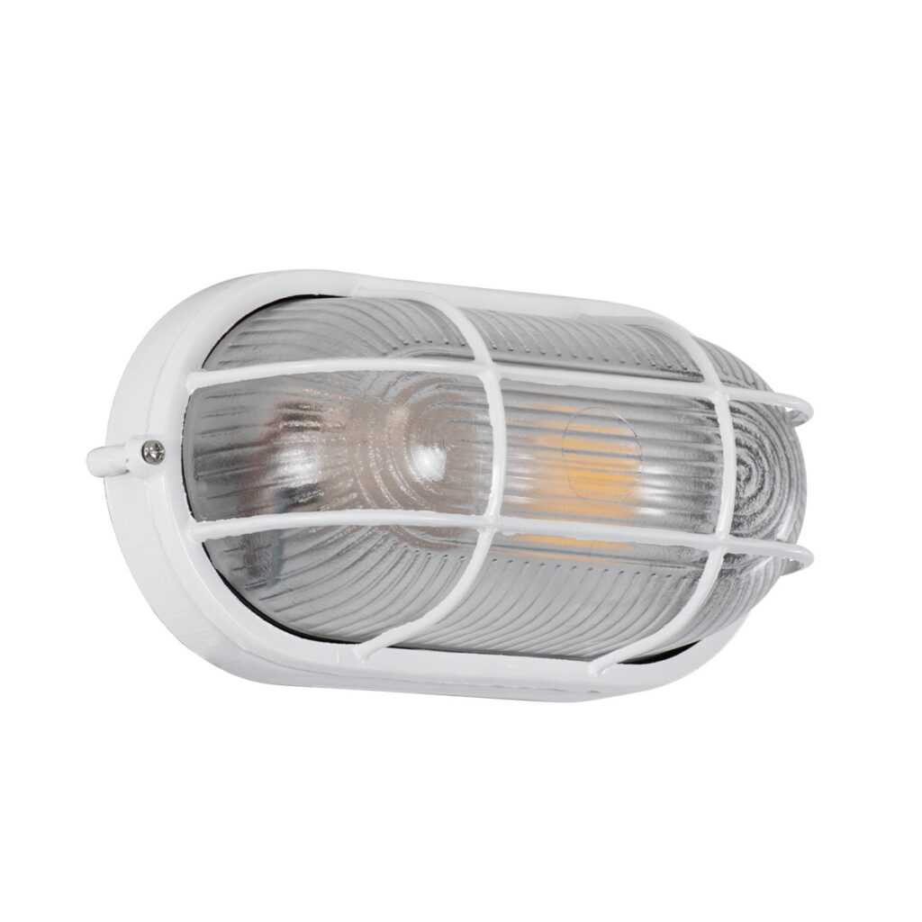 BOATLIGHT 61582 Vintage Φωτιστικό Καραβοχελώνα Τοίχου & Οροφής με Ντουί 1 x E27 AC 220-240V IP65 - Λευκό Ματ - Μ21 x Π10.4 x Υ9cm