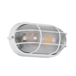 BOATLIGHT 61582 Vintage Φωτιστικό Καραβοχελώνα Τοίχου & Οροφής με Ντουί 1 x E27 AC 220-240V IP65 - Λευκό Ματ - Μ21 x Π10.4 x Υ9cm
