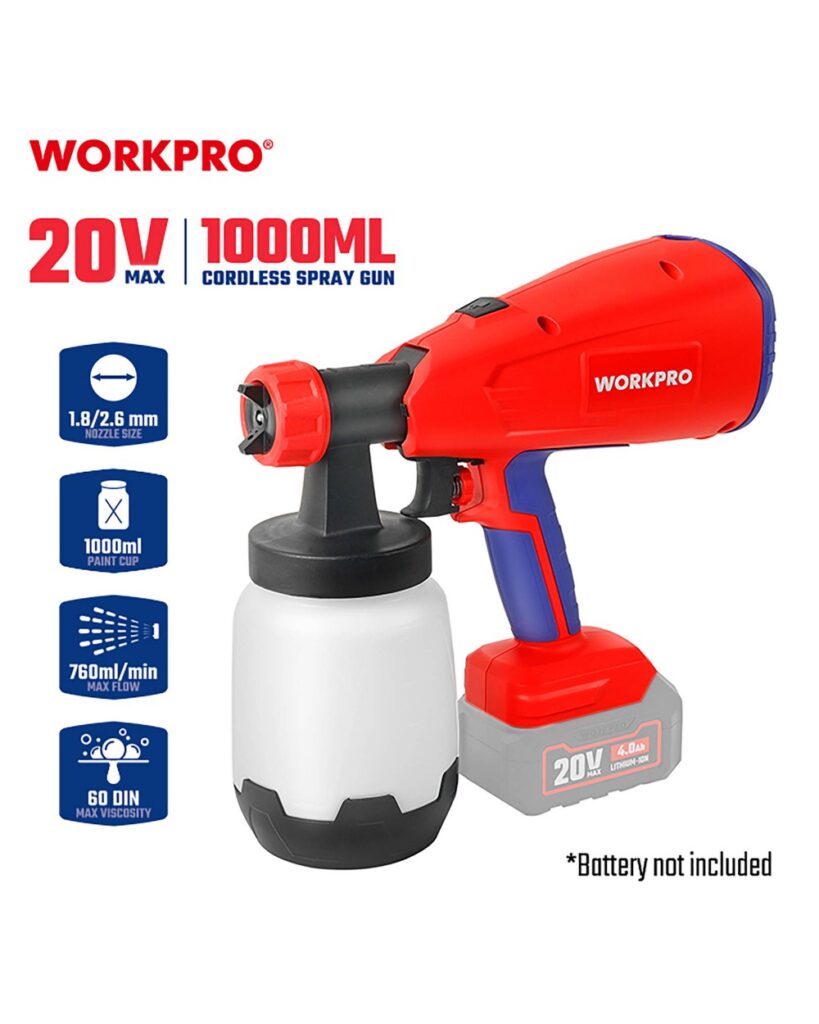 ΕΠΑΝΑΦΟΡΤΙΖΟΜΕΝΟ ΠΙΣΤΟΛΙ ΒΑΦΗΣ 20V-Li SOLO** WP397005 WORKPRO