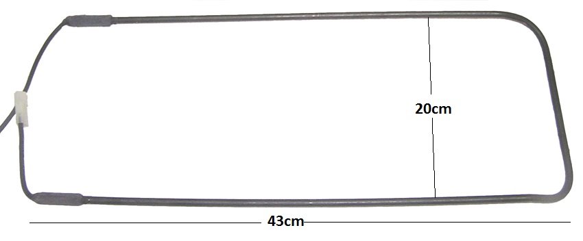 Αντίσταση απόψυξης ψυγείου ΣΩΛΗΝΩΤΗ 500W 43Χ20 WHIRLPOOL 481925938254 C00312071