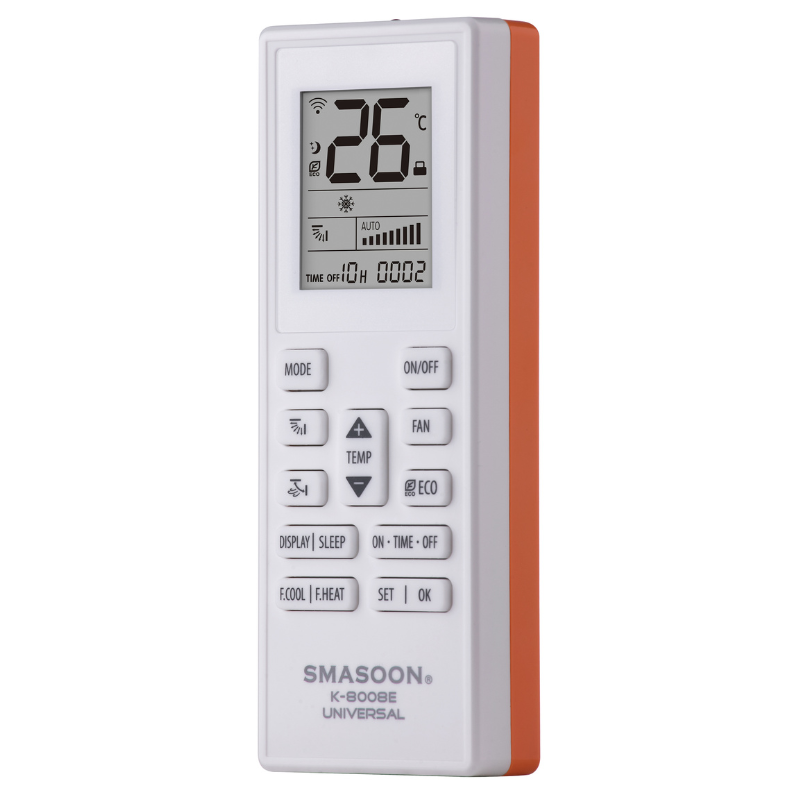 SMASOON K-8008E Universal Τηλεχειριστήριο Κλιματισμού Πορτοκαλί