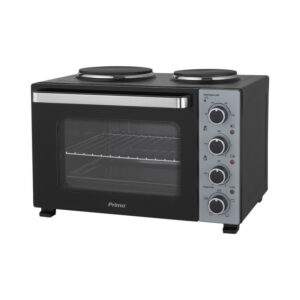 Ηλεκτρικό φουρνάκι με 2 εστίες PREO-40589 PRIMO 35L 3000W Γυάλινη πρόσοψη Μαύρο/Ασημί