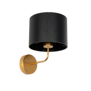 RALPH 203-0040 Vintage Φωτιστικό Τοίχου - Απλίκα με Ντουί 1 x E27 AC 220-240V IP20 - Χρυσό & Μαύρο - Μ22 x Π29 x Υ30cm