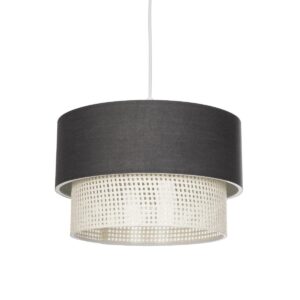 SISSIE 203-0140 Μοντέρνο Κρεμαστό Φωτιστικό Οροφής με Ντουί 1 x E27 AC 220-240V IP20 - Μαύρο & Μπεζ - Μ30 x Π30 x Υ23cm