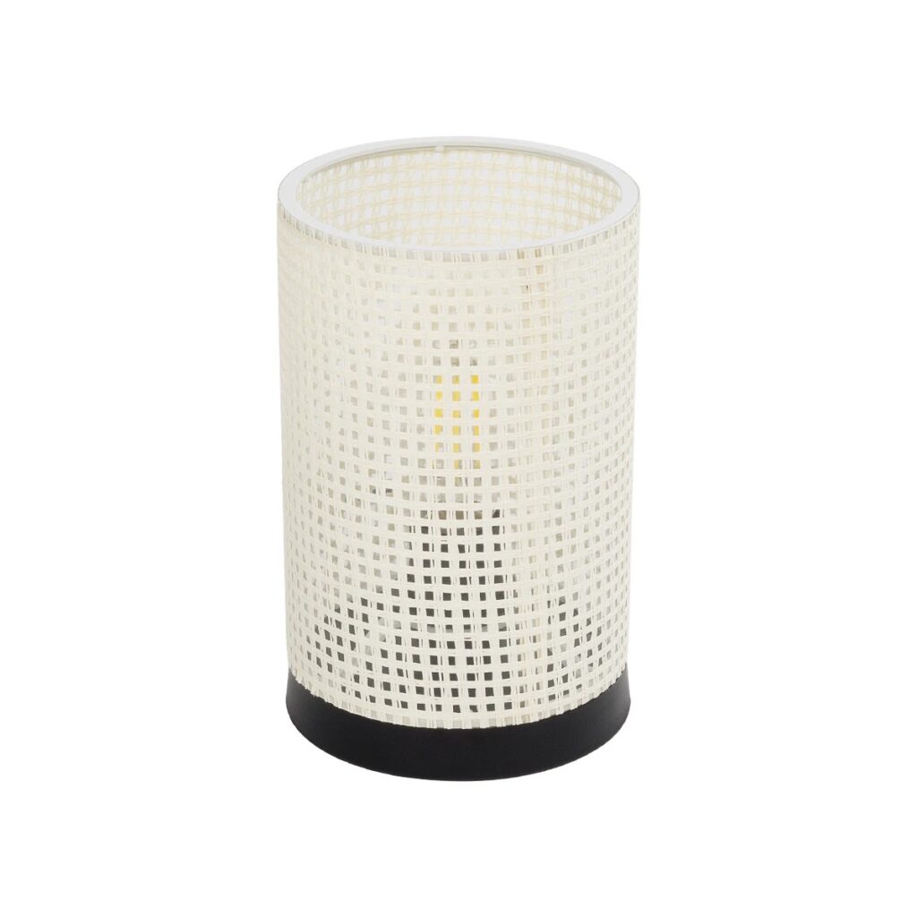 CYLINDER 203-0184 Μοντέρνο Επιτραπέζιο Φωτιστικό Πορτατίφ με Ντουί 1 x E27 AC 220-240V IP20 - Μαύρο & Λευκό - Μ14 x Π14 x Υ22cm