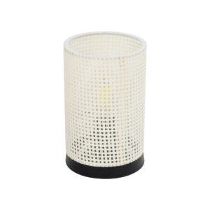CYLINDER 203-0184 Μοντέρνο Επιτραπέζιο Φωτιστικό Πορτατίφ με Ντουί 1 x E27 AC 220-240V IP20 - Μαύρο & Λευκό - Μ14 x Π14 x Υ22cm