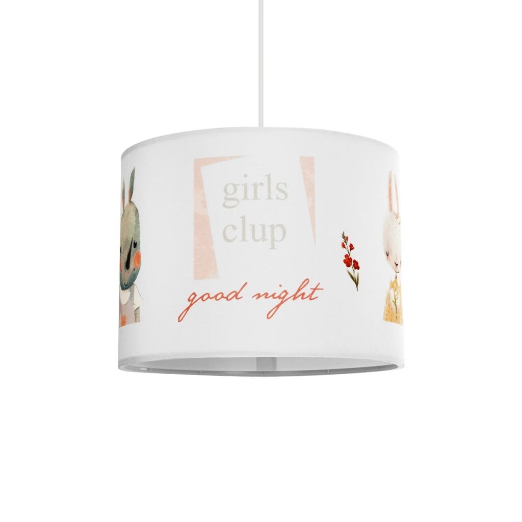GIRLSCLUB 204-0010 Παιδικό Κρεμαστό Φωτιστικό Οροφής με Ντουί 1 x E27 AC 220-240V IP20 - Πολύχρωμο - Μ28 x Π28 x Υ24cm