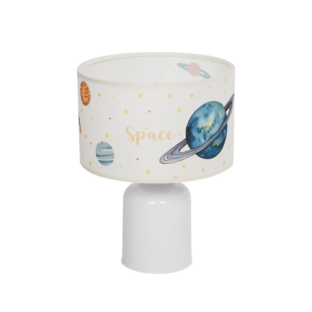 SATURN 204-0030 Παιδικό Επιτραπέζιο Φωτιστικό Πορτατίφ με Ντουί 1 x E27 AC 220-240V IP20 - Πολύχρωμο - Μ24 x Π24 x Υ32cm