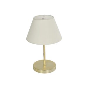 GLOSSY 204-0071 Μοντέρνο Επιτραπέζιο Φωτιστικό Πορτατίφ με Ντουί 1 x E27 AC 220-240V IP20 - Χρυσό & Λευκό - Μ22 x Π22 x Υ34cm