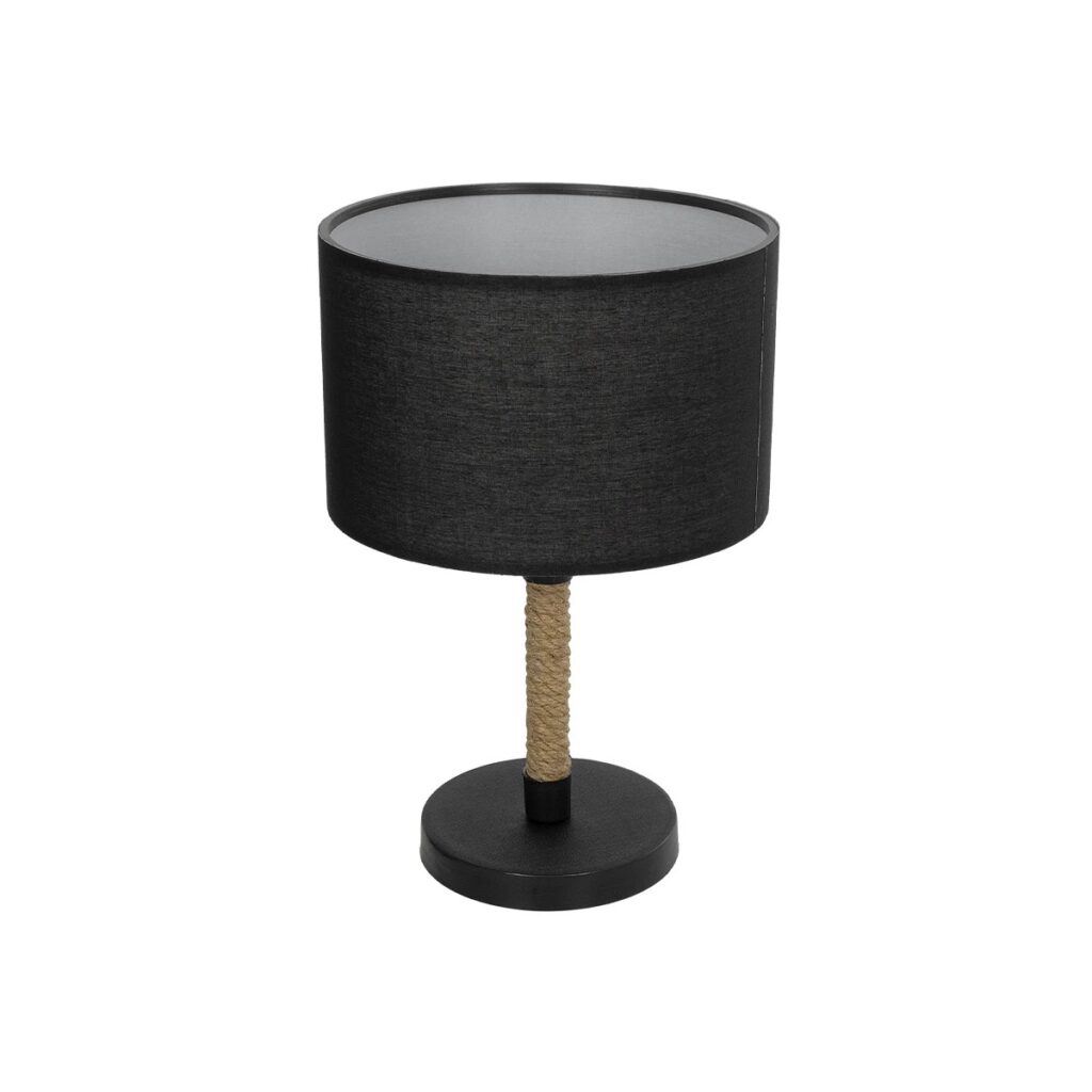 STRING 204-0072 Μοντέρνο Επιτραπέζιο Φωτιστικό Πορτατίφ με Ντουί 1 x E27 AC 220-240V IP20 - Μαύρο & Μπεζ - Μ24 x Π24 x Υ37cm