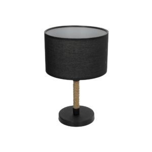 STRING 204-0072 Μοντέρνο Επιτραπέζιο Φωτιστικό Πορτατίφ με Ντουί 1 x E27 AC 220-240V IP20 - Μαύρο & Μπεζ - Μ24 x Π24 x Υ37cm