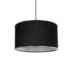 LOFTY 204-0092 Μοντέρνο Κρεμαστό Φωτιστικό Οροφής με Ντουί 1 x E27 AC 220-240V IP20 - Μαύρο - Μ37 x Π37 x Υ21cm