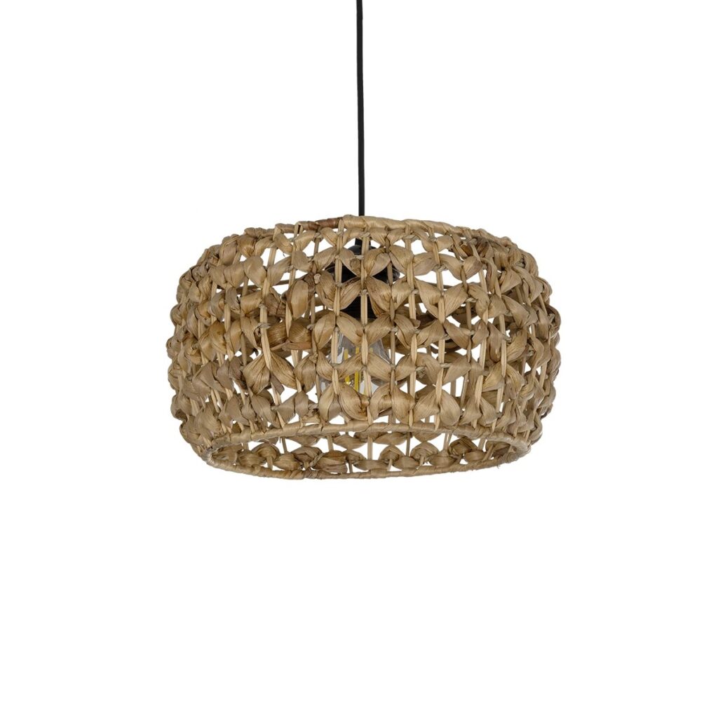 SAND 204-0159 Boho Κρεμαστό Φωτιστικό Οροφής με Ντουί 1 x E27 AC 220-240V IP20 - Καφέ - Μ30 x Π30 x Υ18cm