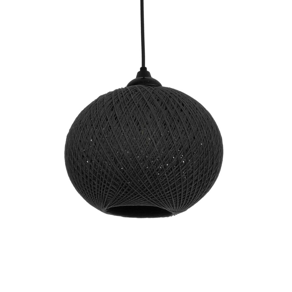 SOLEI 205-0006 Boho Κρεμαστό Φωτιστικό Οροφής με Ντουί 1 x E27 AC 220-240V IP20 - Μαύρο - M20 x Π20 x Υ25cm