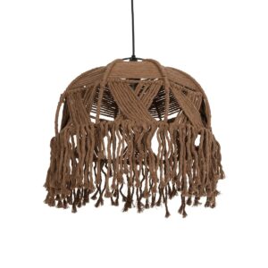 TONA 205-0016 Boho Κρεμαστό Φωτιστικό Οροφής με Ντουί 1 x E27 AC 220-240V IP20 - Καφέ- M40 x Π40 x Υ38cm