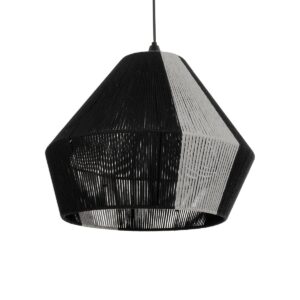 ANGULUS 205-0021 Boho Κρεμαστό Φωτιστικό Οροφής με Ντουί 1 x E27 AC 220-240V IP20 - Μαύρο & Γκρι - M40 x Π40 x Υ35cm
