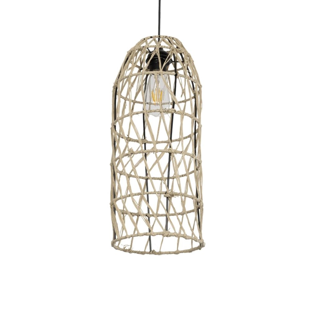 NETI 205-0024 Boho Κρεμαστό Φωτιστικό Οροφής με Ντουί 1 x E27 AC 220-240V IP20 - Μπεζ - M20 x Π20 x Υ49cm