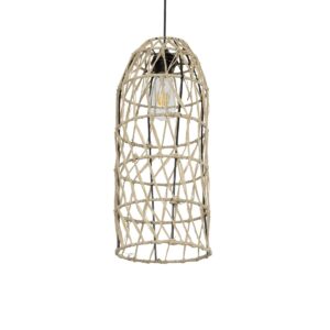 NETI 205-0024 Boho Κρεμαστό Φωτιστικό Οροφής με Ντουί 1 x E27 AC 220-240V IP20 - Μπεζ - M20 x Π20 x Υ49cm