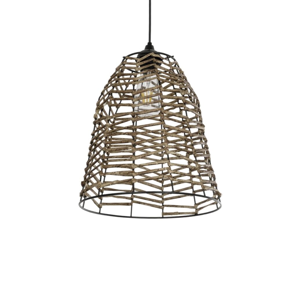 NETZ 205-0026 Boho Κρεμαστό Φωτιστικό Οροφής με Ντουί 1 x E27 AC 220-240V IP20 - Μπεζ - M30 x Π30 x Υ38cm