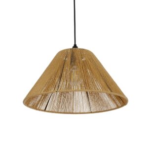 HATA 205-0036 Boho Κρεμαστό Φωτιστικό Οροφής με Ντουί 1 x E27 AC 220-240V IP20 - Μπεζ - M35 x Π35 x Υ21cm