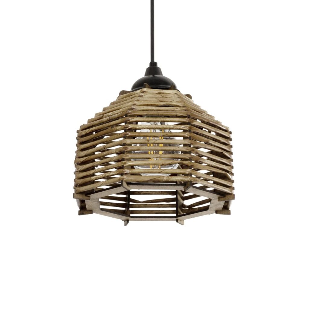 JUTTI 205-0040 Boho Κρεμαστό Φωτιστικό Οροφής με Ντουί 1 x E27 AC 220-240V IP20 - Μπεζ - M20 x Π20 x Υ18cm