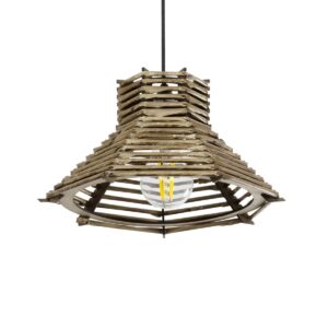 JUTTI 205-0042 Boho Κρεμαστό Φωτιστικό Οροφής με Ντουί 1 x E27 AC 220-240V IP20 - Μπεζ - M26 x Π26 x Υ15cm