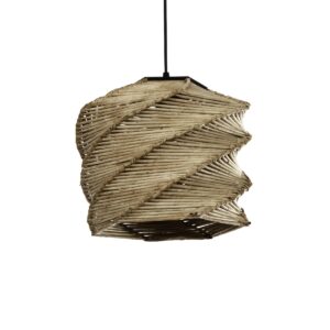 HUSLE 205-0045 Boho Κρεμαστό Φωτιστικό Οροφής με Ντουί 1 x E27 AC 220-240V IP20 - Μπεζ - M31 x Π31 x Υ28cm