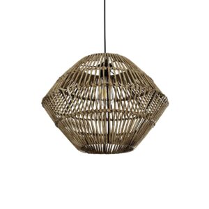 ARANCIA 205-0048 Boho Κρεμαστό Φωτιστικό Οροφής με Ντουί 1 x E27 AC 220-240V IP20 - Μπεζ - M46 x Π46 x Υ35cm