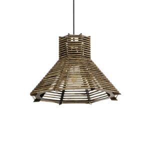 JUTTI 205-0051 Boho Κρεμαστό Φωτιστικό Οροφής με Ντουί 1 x E27 AC 220-240V IP20 - Καφέ- M40 x Π40 x Υ26cm