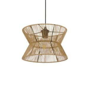 UPCONE 205-0055 Boho Κρεμαστό Φωτιστικό Οροφής με Ντουί 1 x E27 AC 220-240V IP20 - Μπεζ - M30 x Π30 x Υ21cm