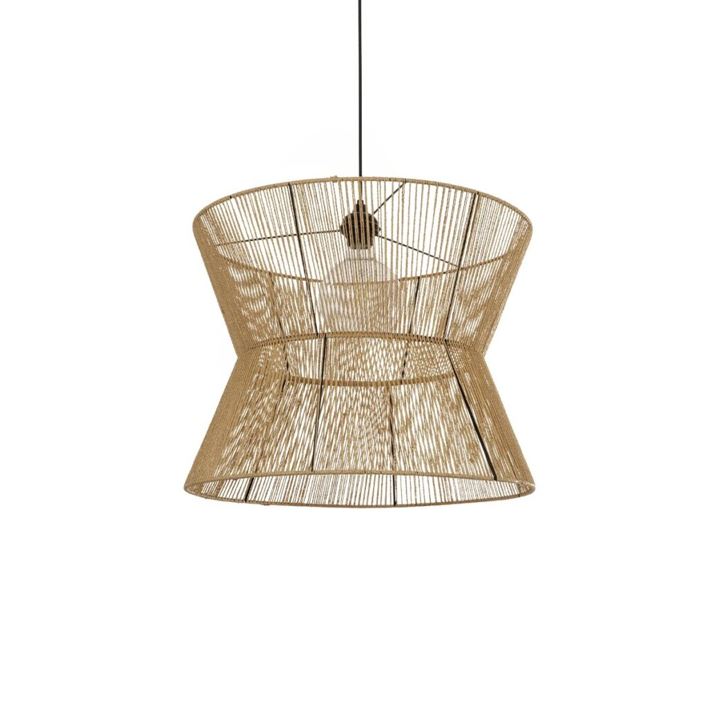 UPCONE 205-0056 Boho Κρεμαστό Φωτιστικό Οροφής με Ντουί 1 x E27 AC 220-240V IP20 - Μπεζ - M50 x Π50 x Υ43cm