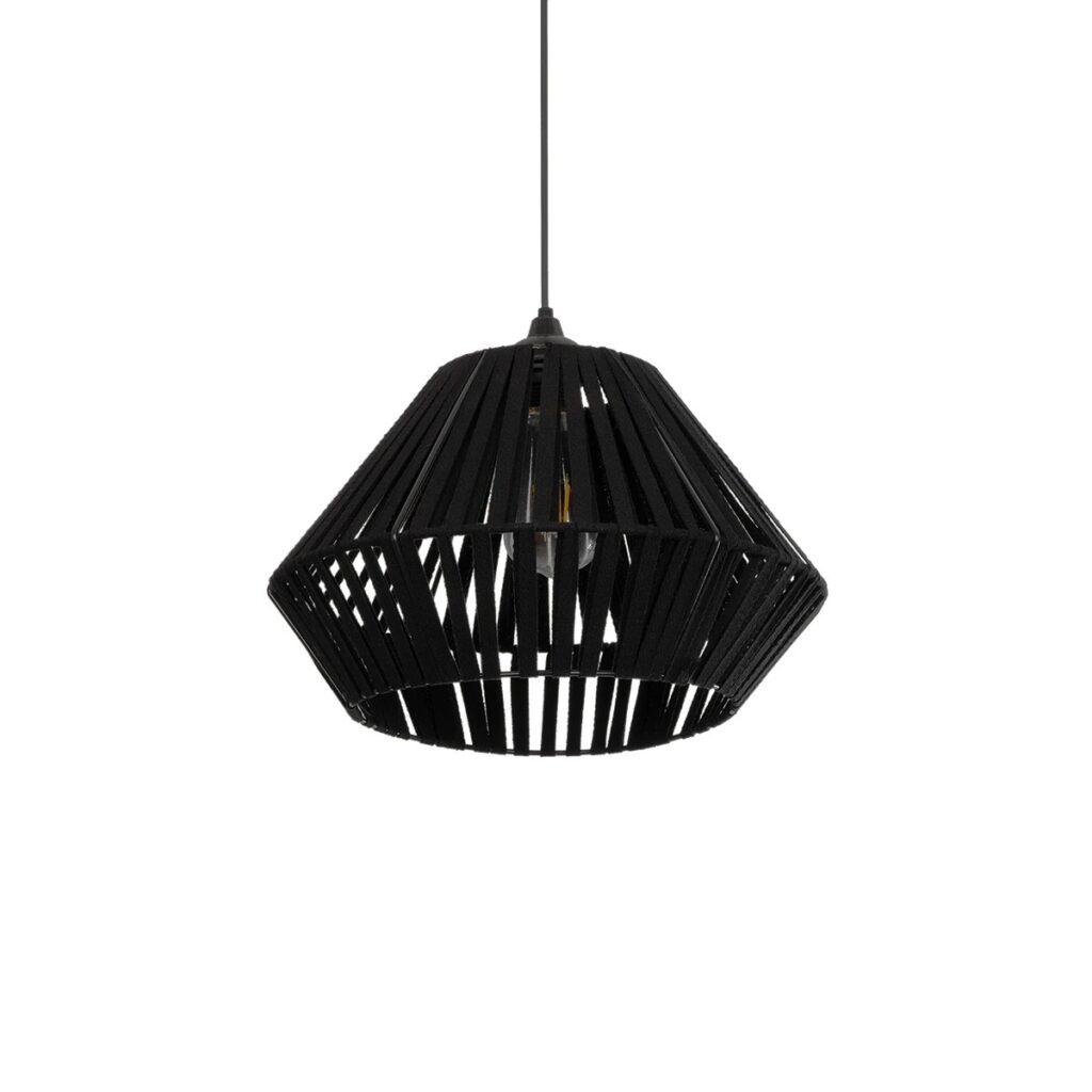 NUI 205-0061 Boho Κρεμαστό Φωτιστικό Οροφής με Ντουί 1 x E27 AC 220-240V IP20 - Μαύρο - M36 x Π36 x Υ27cm