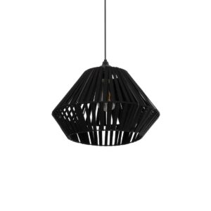 NUI 205-0061 Boho Κρεμαστό Φωτιστικό Οροφής με Ντουί 1 x E27 AC 220-240V IP20 - Μαύρο - M36 x Π36 x Υ27cm