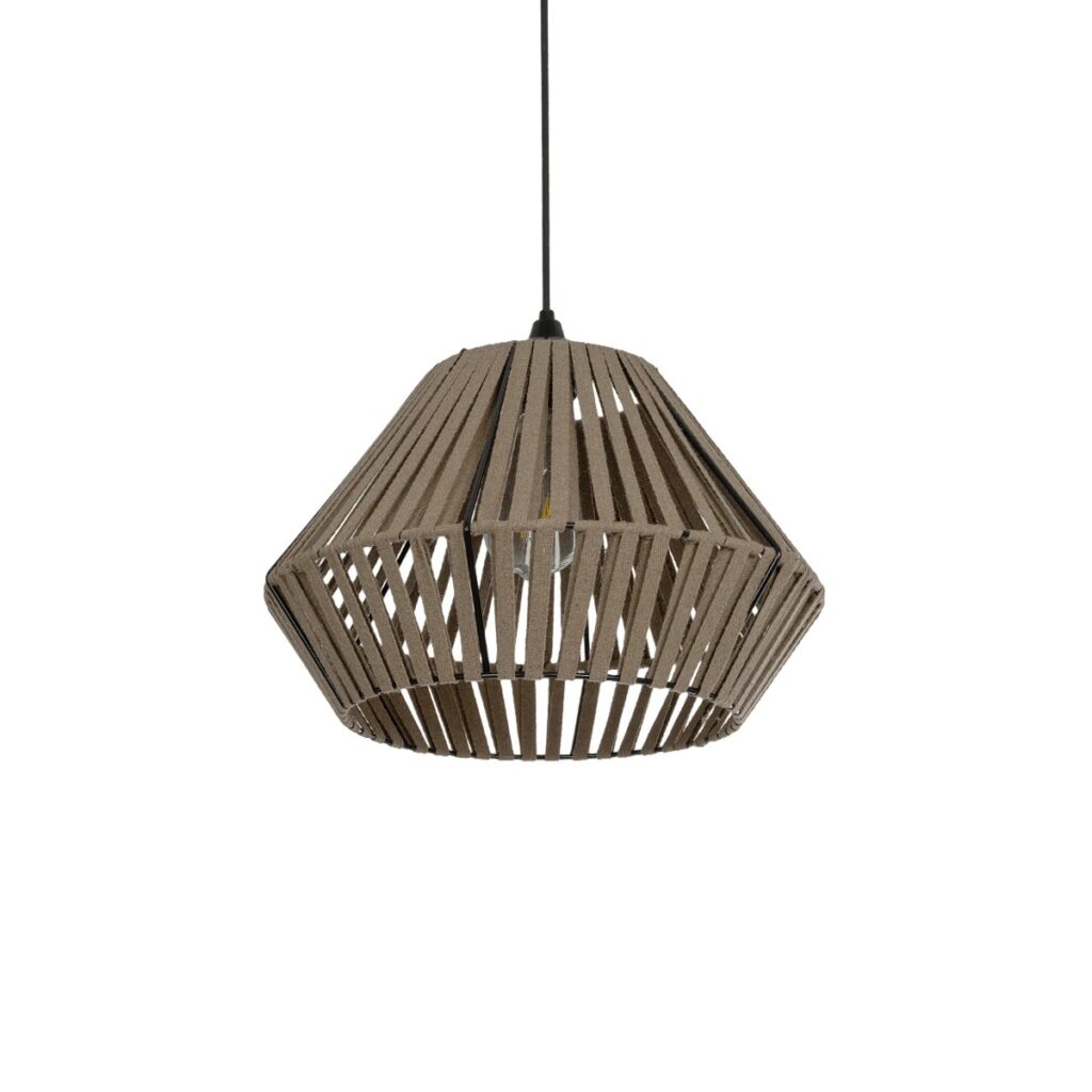 NUI 205-0067 Boho Κρεμαστό Φωτιστικό Οροφής με Ντουί 1 x E27 AC 220-240V IP20 - Μπεζ - M36 x Π36 x Υ27cm