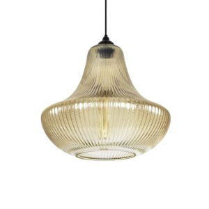 VERRE 206-0022 Μοντέρνο Κρεμαστό Φωτιστικό Οροφής με Ντουί 1 x E27 AC 220-240V IP20 - Mελί - Μ38 x Π38 x Υ34cm