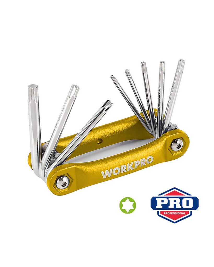 ΚΛΕΙΔΙΑ TORX ΣΕΤ 8τμχ -ΣΟΥΓΙΑΣ- WP222025 WORKPRO (PROFI)